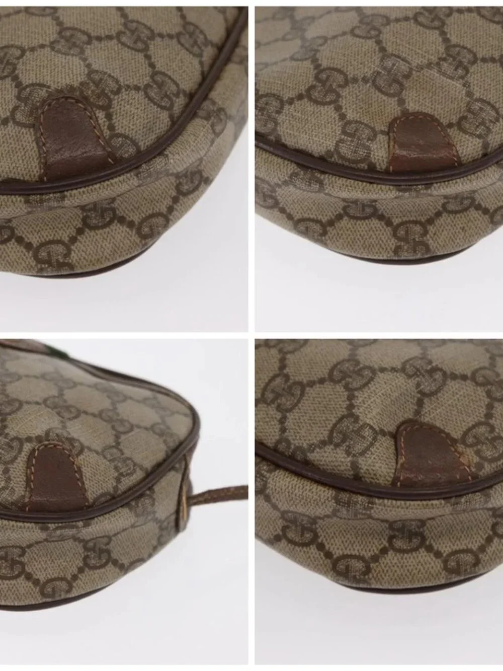 GUCCI GG Supreme Web Sherry Line Bag PVC Beige Gold 156 02 066 Auth BA10344 - Picture 15 of 15